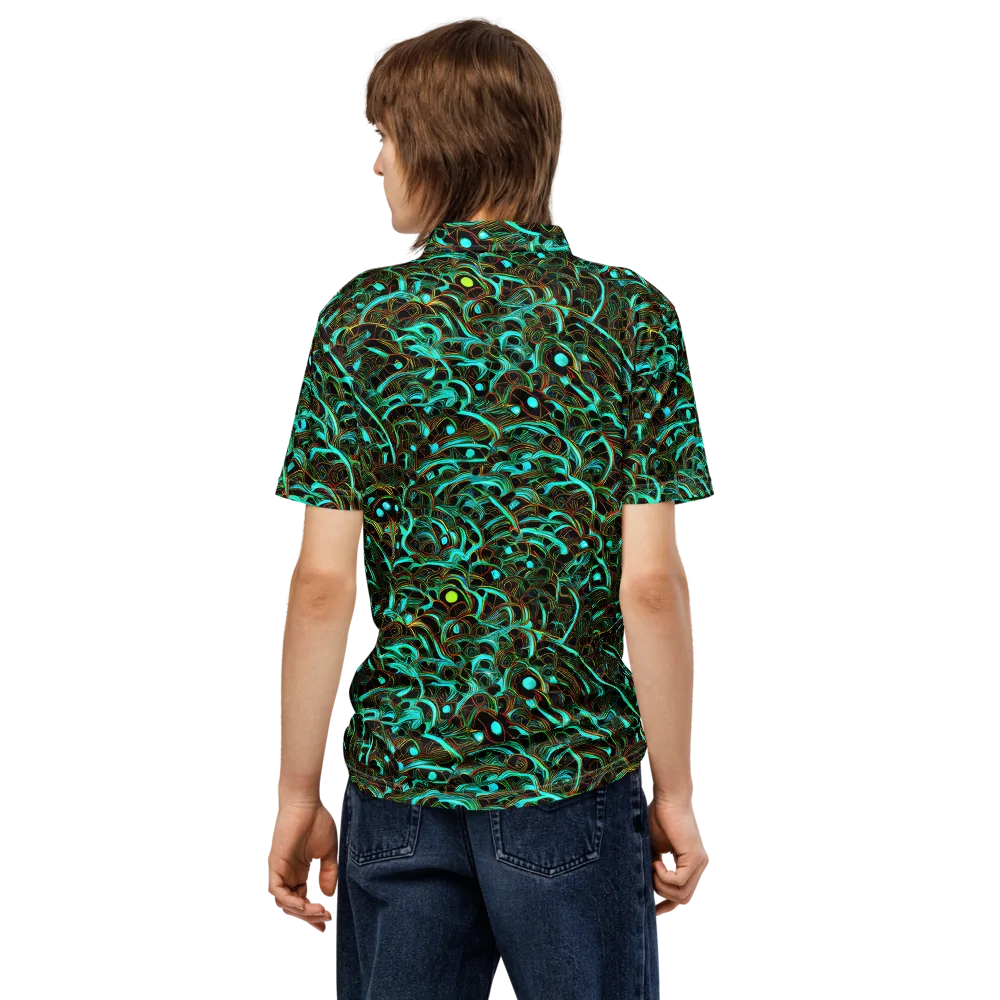 Dark Matter Drift on Men's Slim Fit Polo Shirt — Back