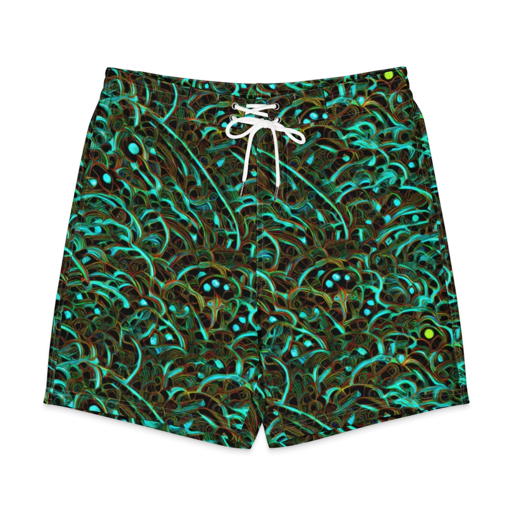 Dark Matter Drift on Men's Board Shorts — Front