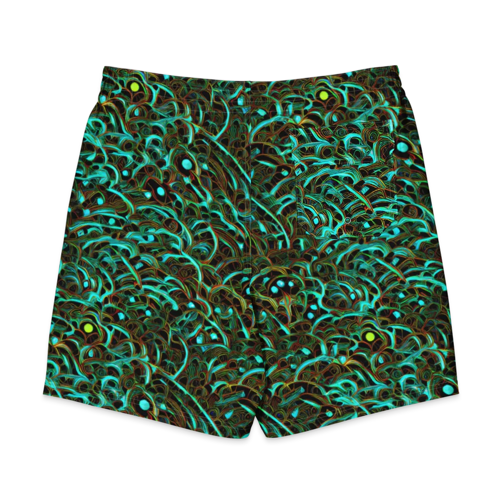 Dark Matter Drift on Men's Board Shorts — Back