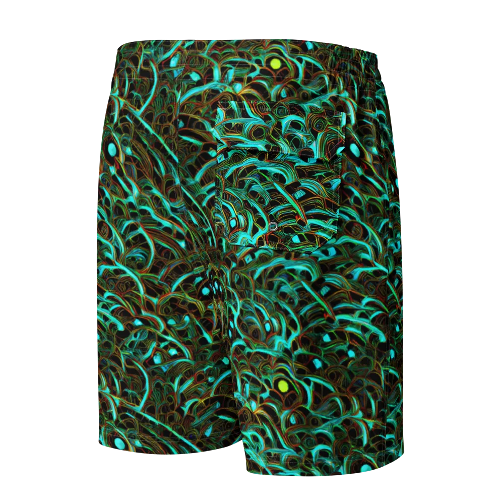 Dark Matter Drift on Men's Board Shorts — Back