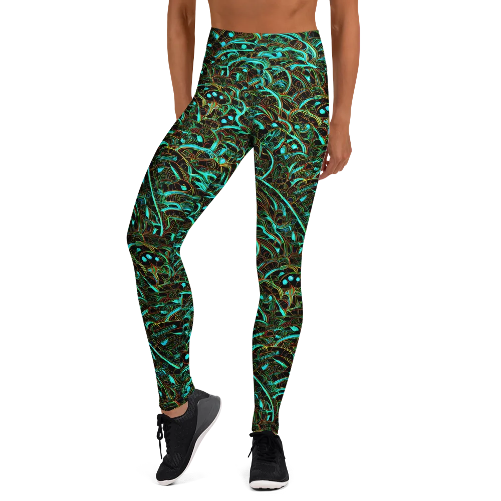 Dark Matter Drift on Yoga Leggings — Front