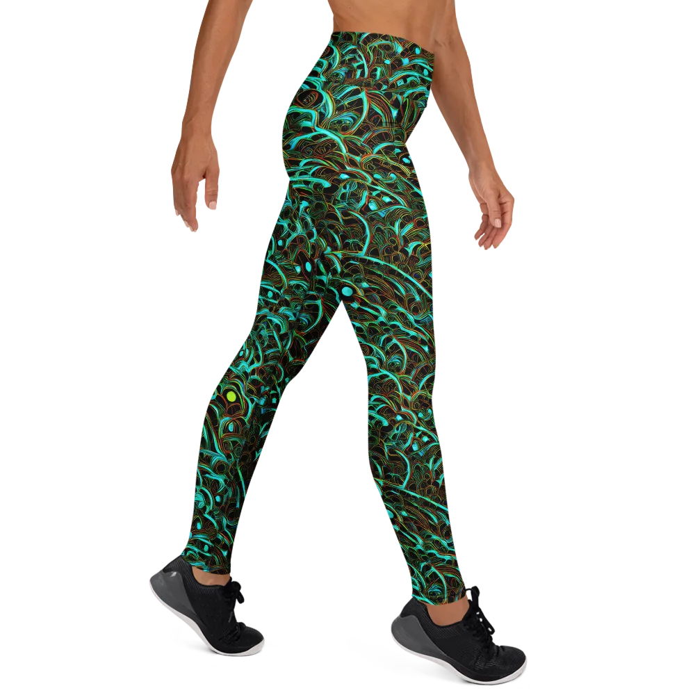 Dark Matter Drift on Yoga Leggings — Right