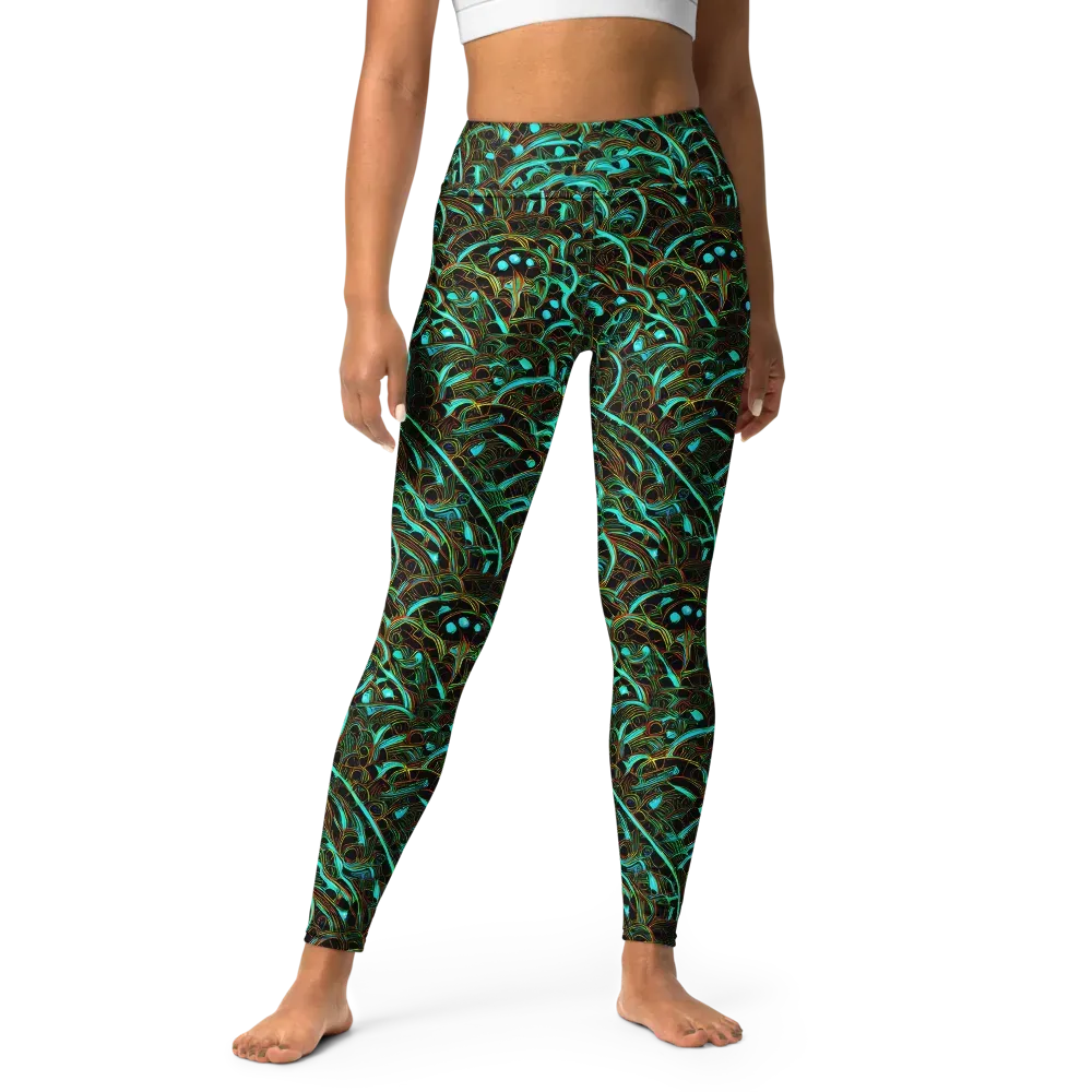 Dark Matter Drift on Yoga Leggings — Front