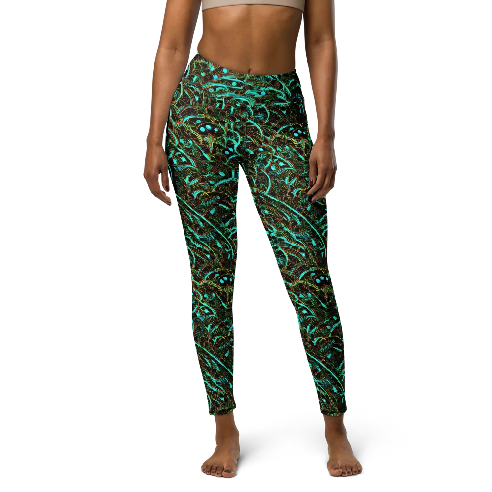 Dark Matter Drift on Yoga Leggings — Front