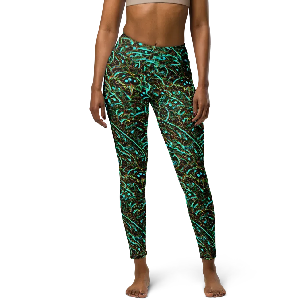 Dark Matter Drift on Yoga Leggings — Front