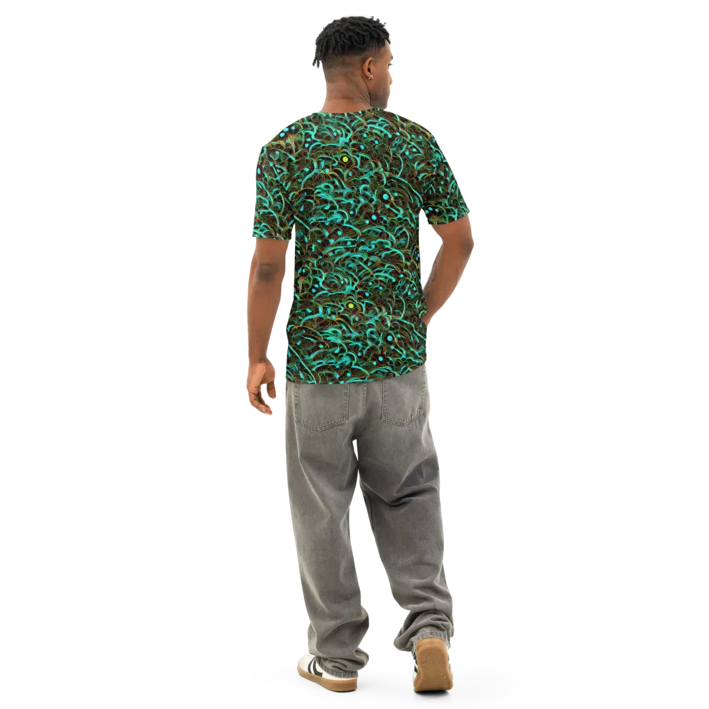 Dark Matter Drift on Men's Cotton Crew Neck T-Shirt — Back