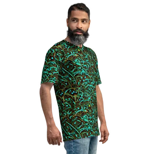 Dark Matter Drift on a Men's Crew Neck T-Shirt