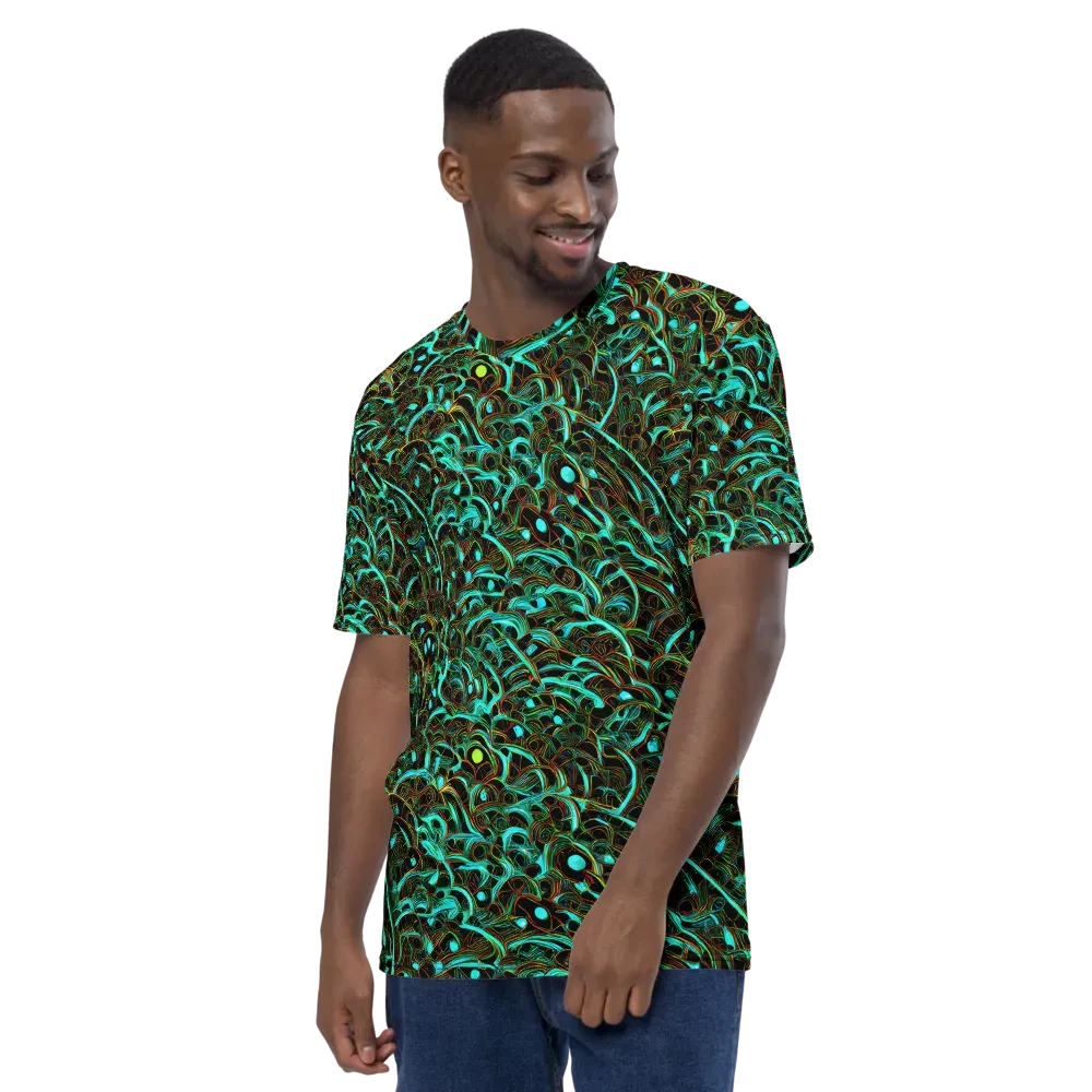Dark Matter Drift on Men's Crew Neck T-Shirt — Left