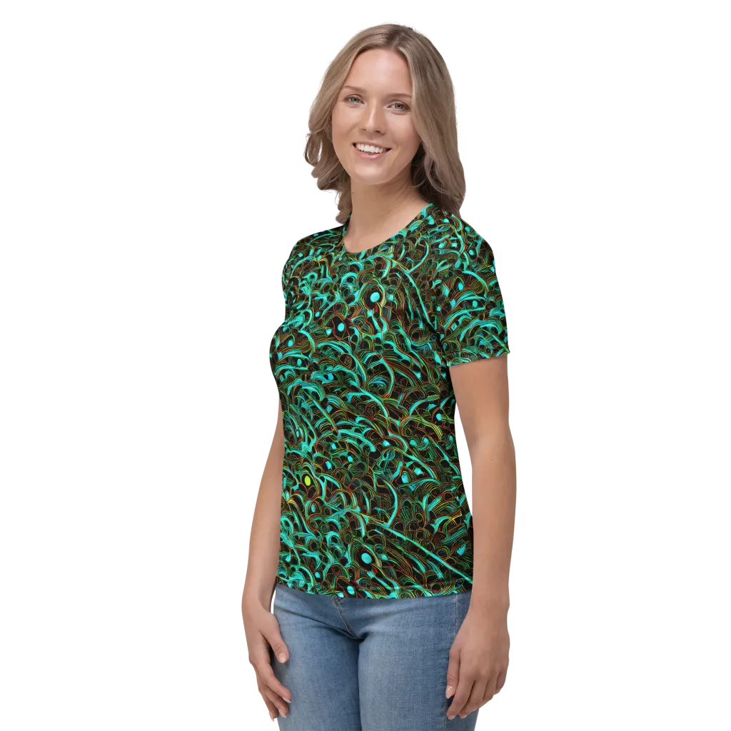 Dark Matter Drift on Women's Crew Neck T-Shirt — Left