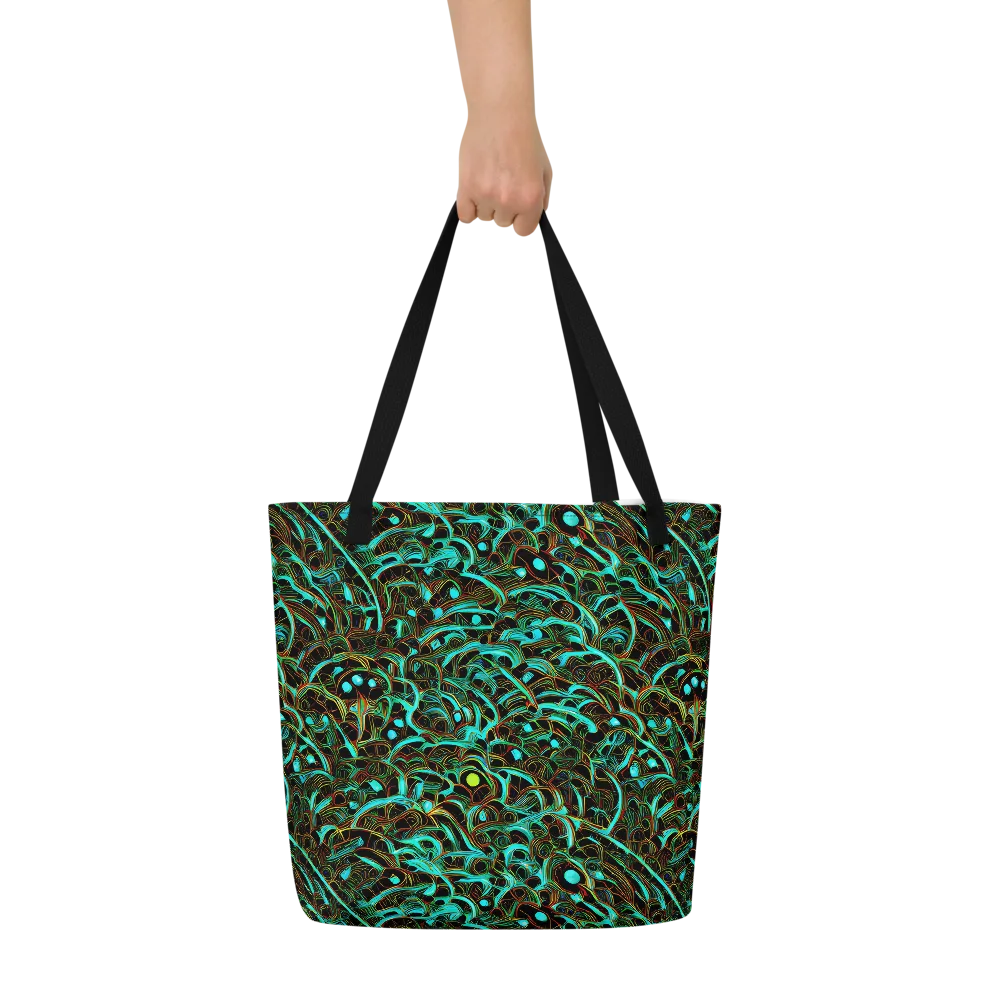 Dark Matter Drift on Large Tote Bag W/ Pocket — Front