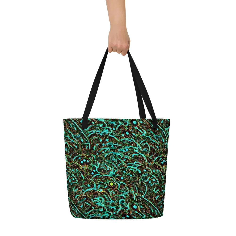 Dark Matter Drift on Large Tote Bag W/ Pocket — Front