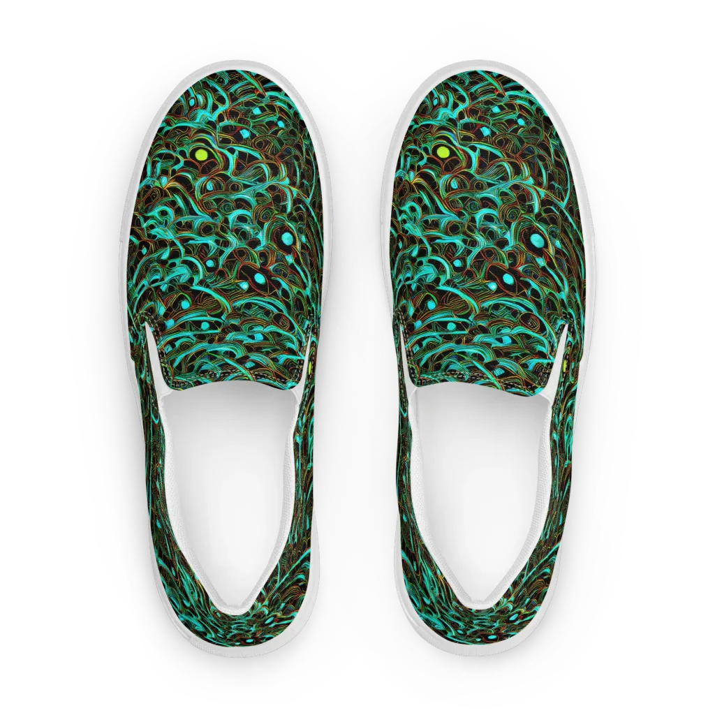 Dark Matter Drift on Women's Slip-On Canvas Shoes — Front