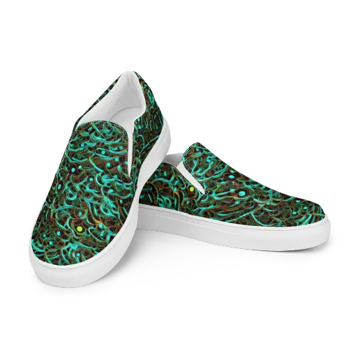 Dark Matter Drift on a Women's Slip-On Canvas Shoes