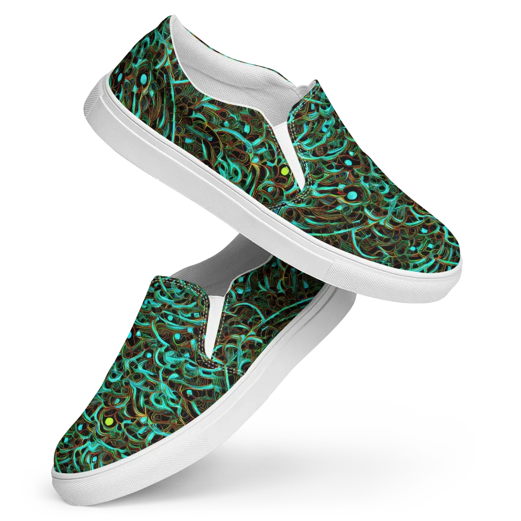 Dark Matter Drift on Women's Slip-On Canvas Shoes — Front