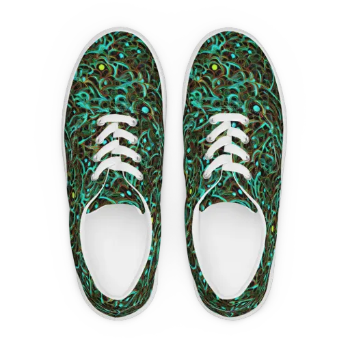 Dark Matter Drift on a Men's Lace-Up Canvas Shoes