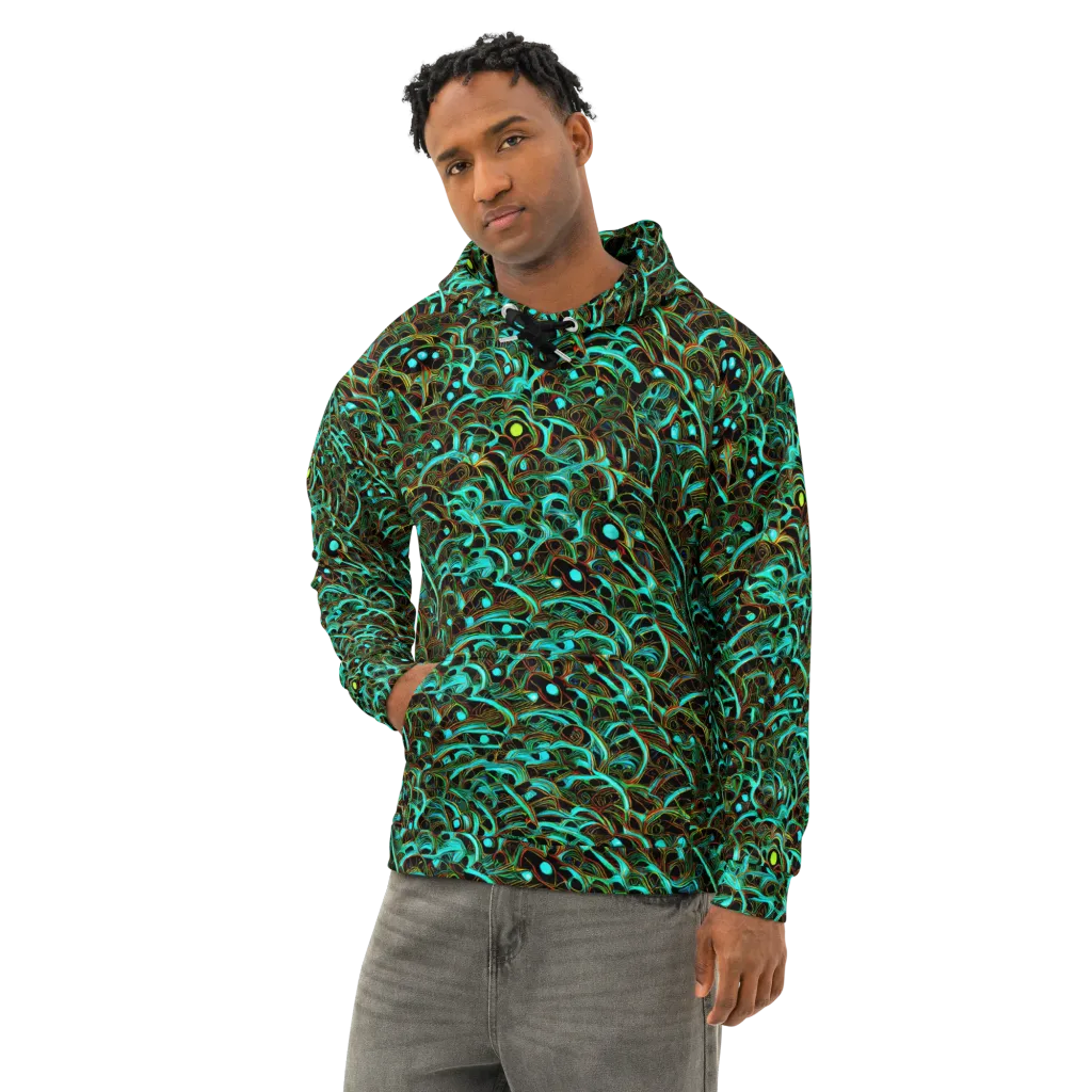 Dark Matter Drift on Cotton Hoodie — Left Front