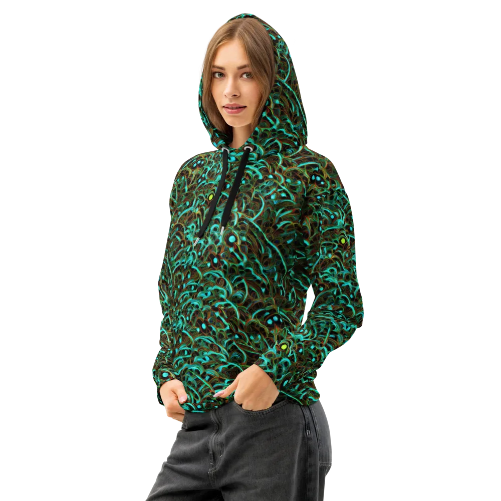 Dark Matter Drift on Cotton Hoodie — Left Front