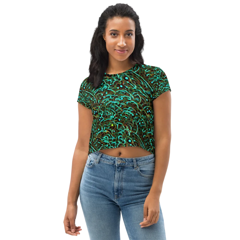 Dark Matter Drift on Crop Tee — Front