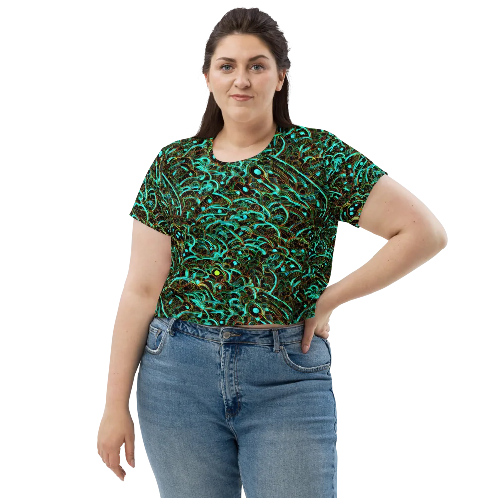 Dark Matter Drift on Crop Tee — Front