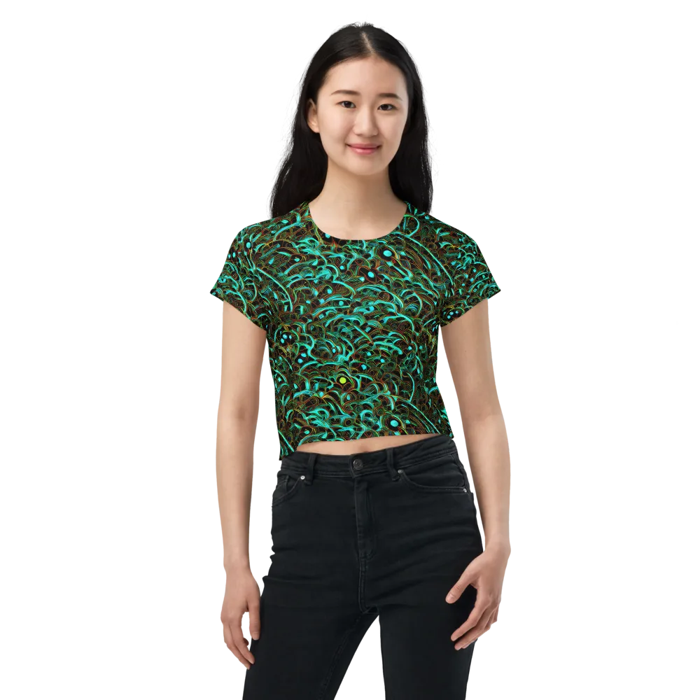 Dark Matter Drift on Crop Tee — Front