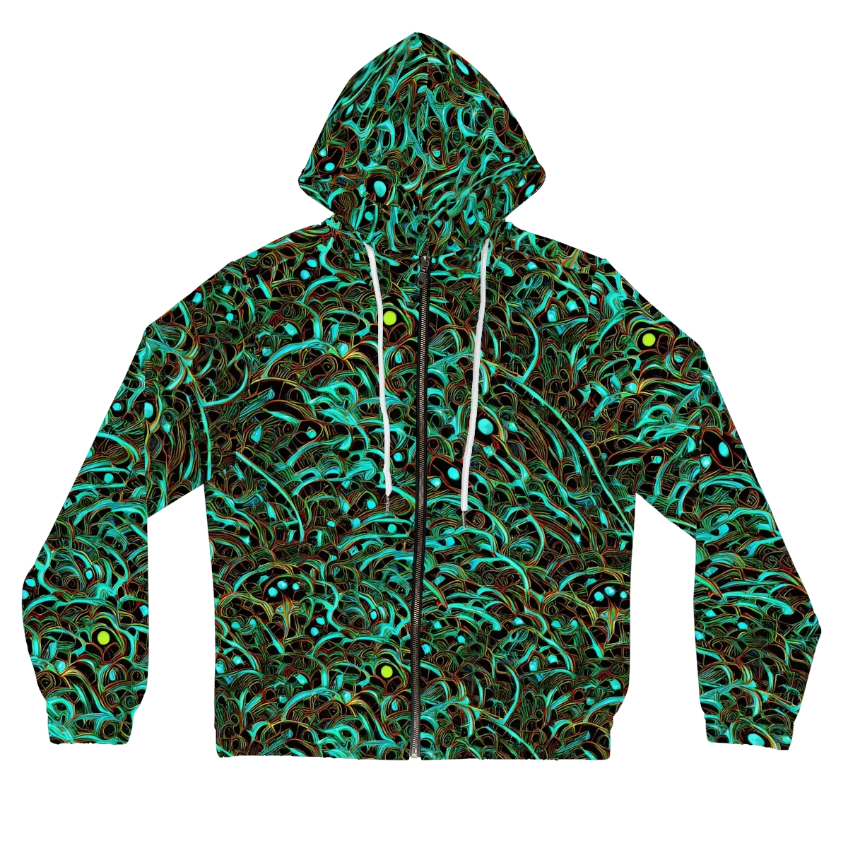 Dark Matter Drift on Women's Full-Zip Hoodie — Front