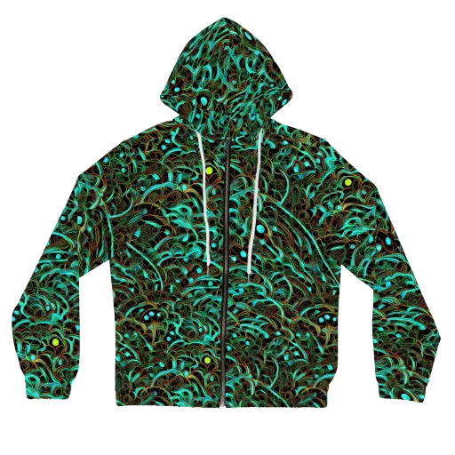 Dark Matter Drift on a Women's Full-Zip Hoodie