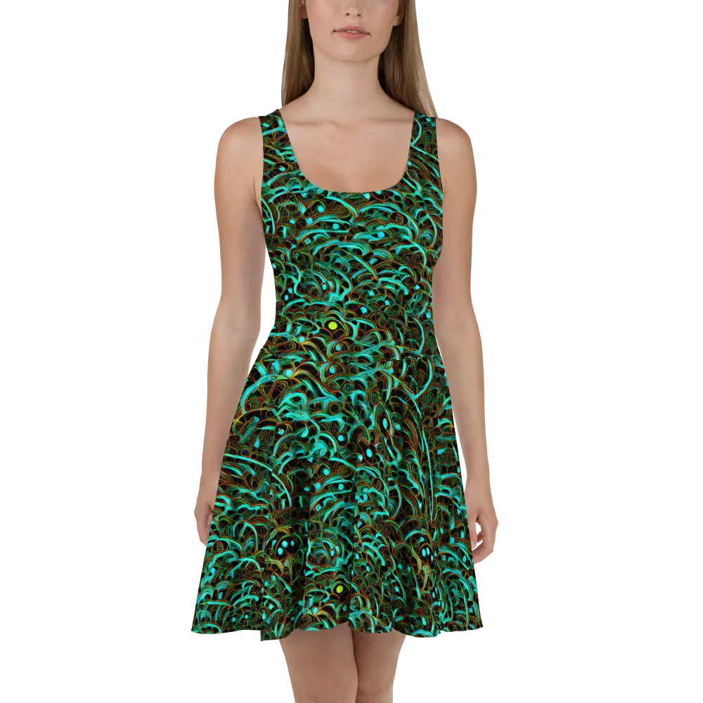 Dark Matter Drift on Skater Dress — Front