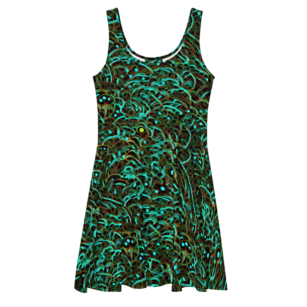 Dark Matter Drift on Skater Dress — Front