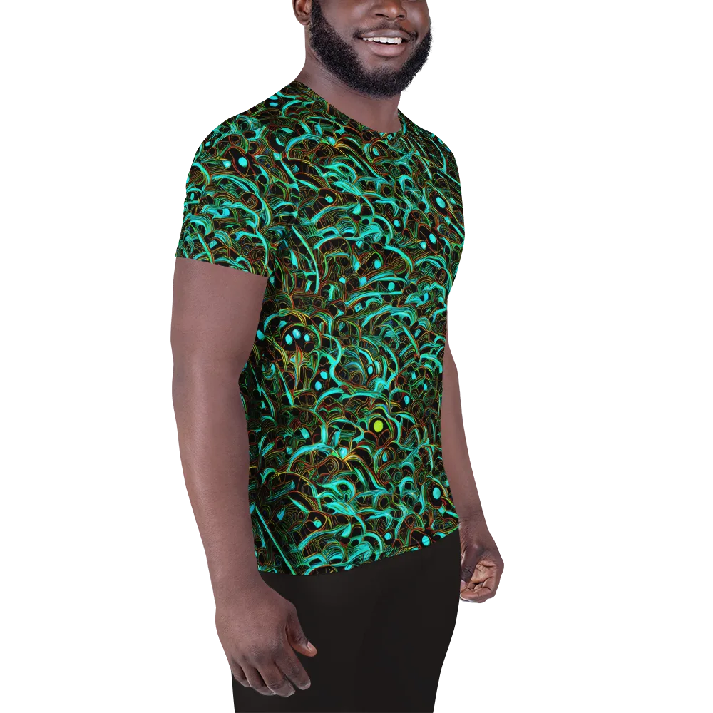 Dark Matter Drift on Men's Athletic T-Shirt — Right