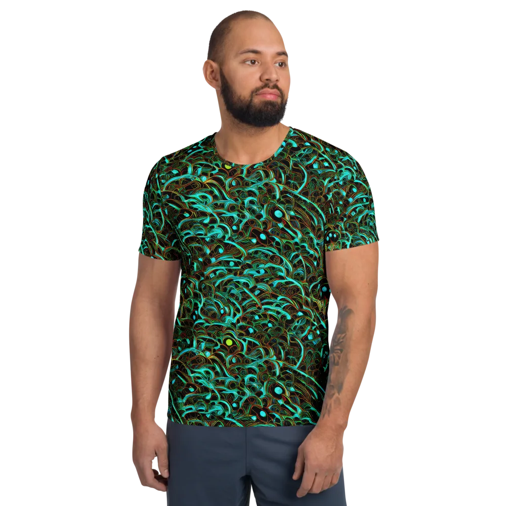 Dark Matter Drift on Men's Athletic T-Shirt — Front