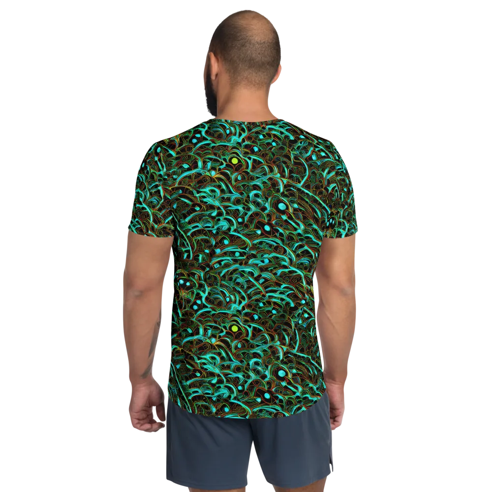 Dark Matter Drift on Men's Athletic T-Shirt — Back