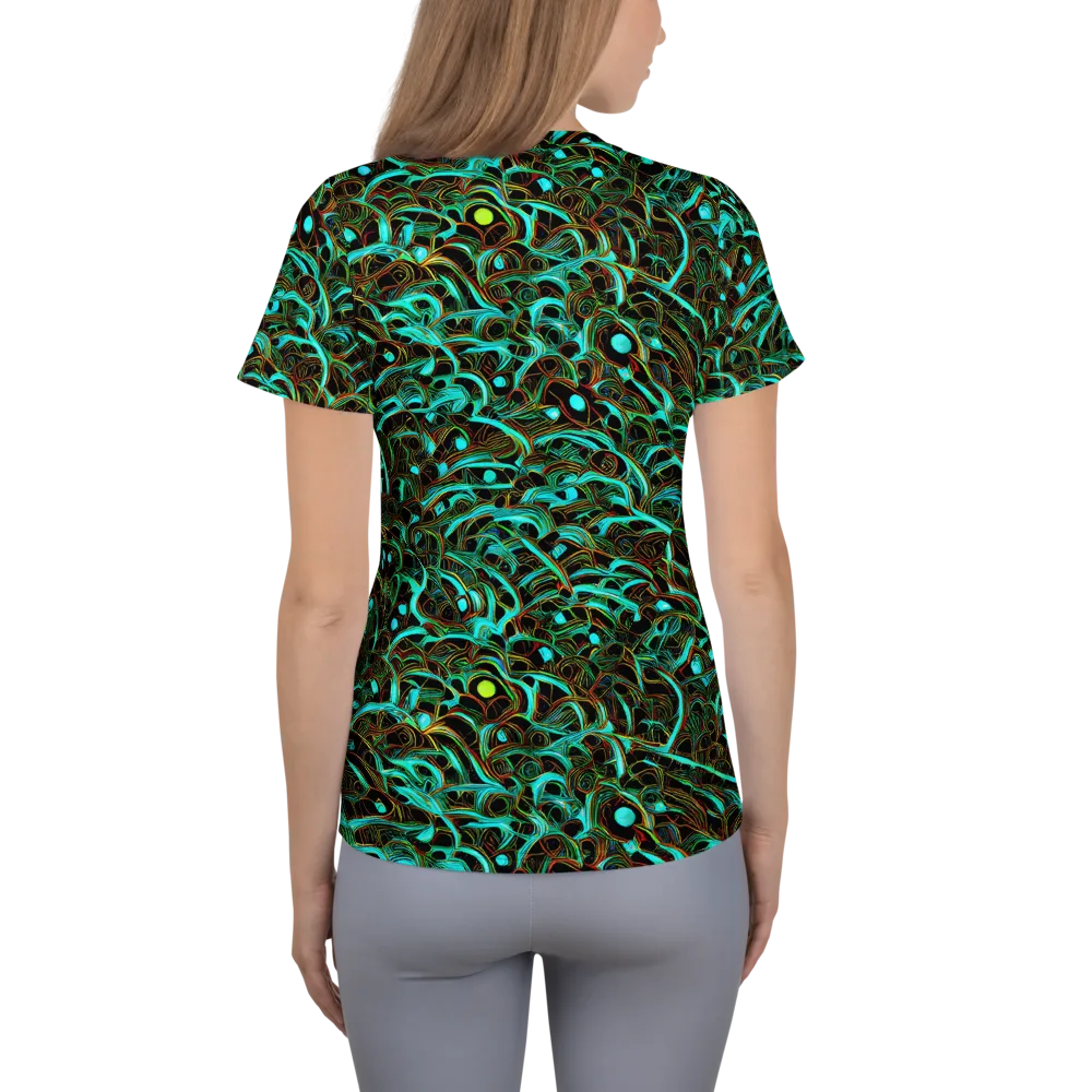 Dark Matter Drift on Women's Athletic T-Shirt — Back