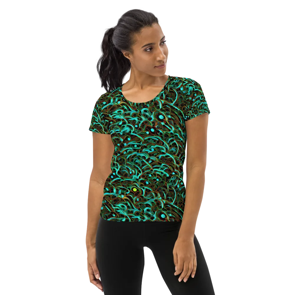 Dark Matter Drift on Women's Athletic T-Shirt — Front