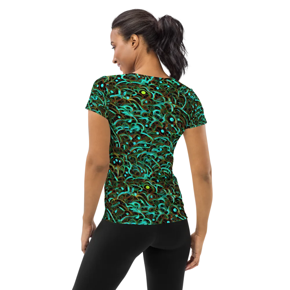 Dark Matter Drift on Women's Athletic T-Shirt — Back