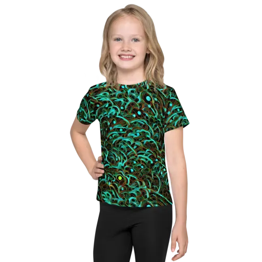 Dark Matter Drift on a Kids Crew Neck T-Shirt