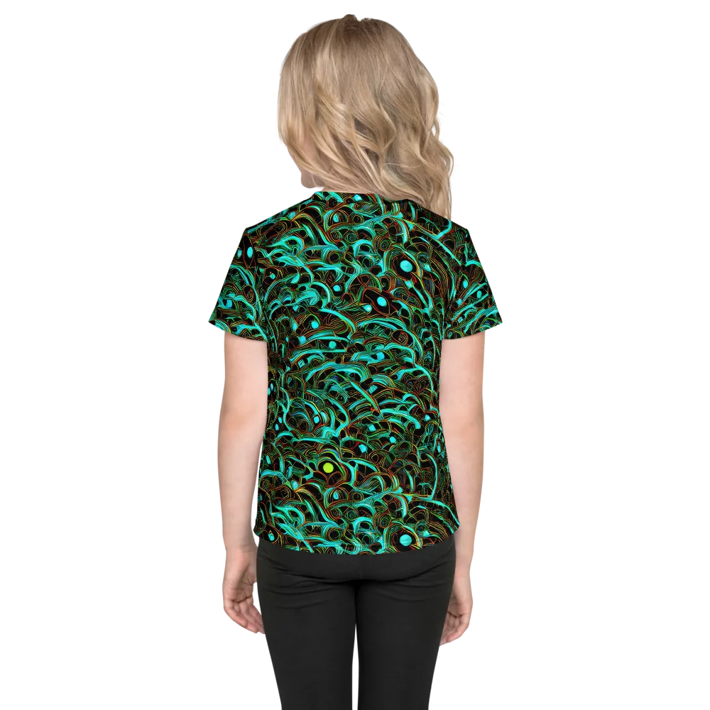 Dark Matter Drift on Kids Crew Neck T-Shirt — Back