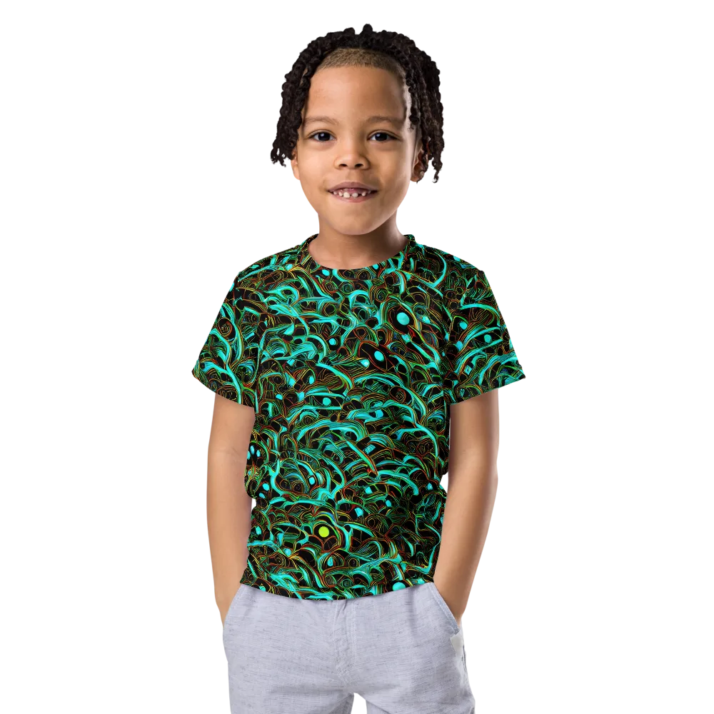 Dark Matter Drift on Kids Crew Neck T-Shirt — Front