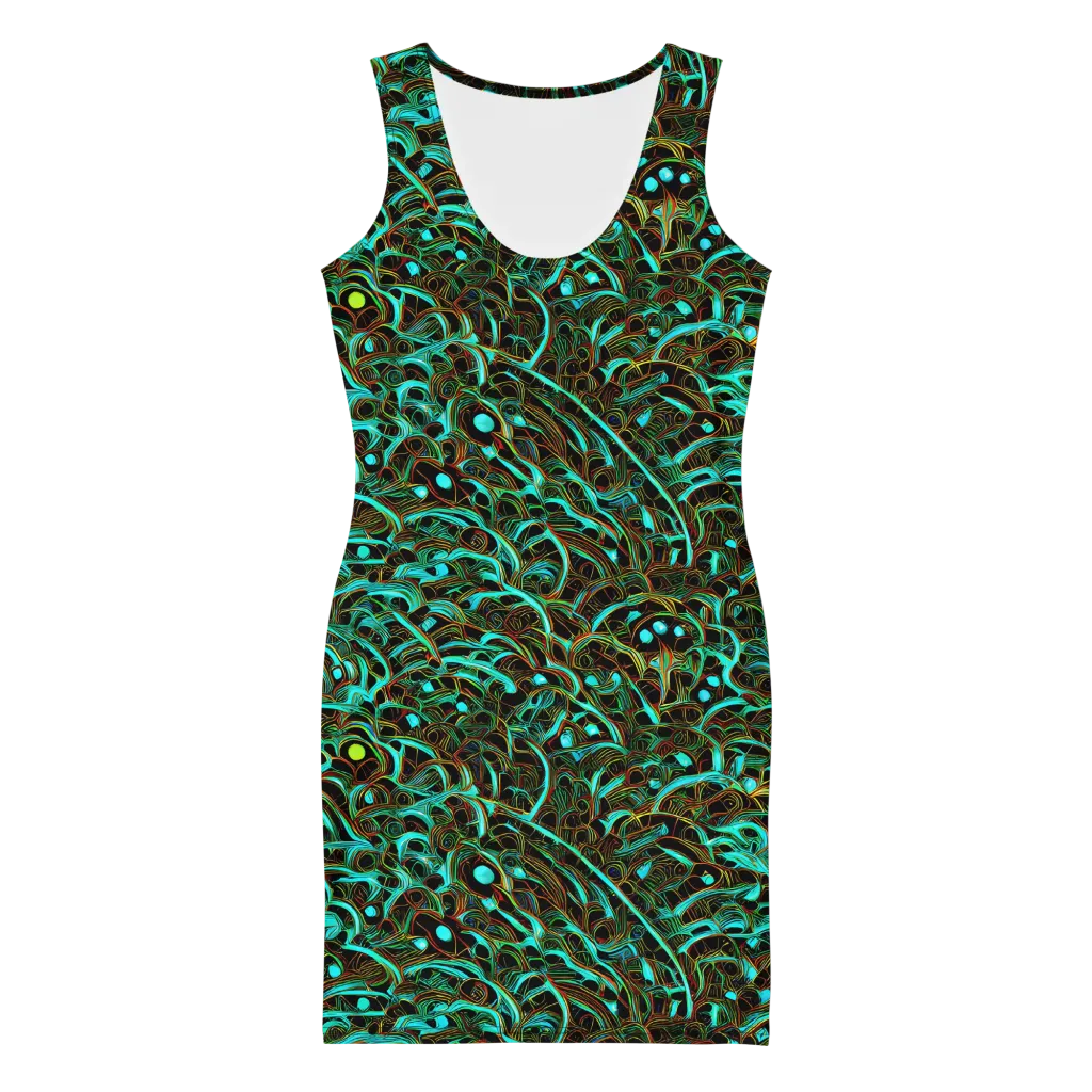 Dark Matter Drift on Bodycon Dress — Front
