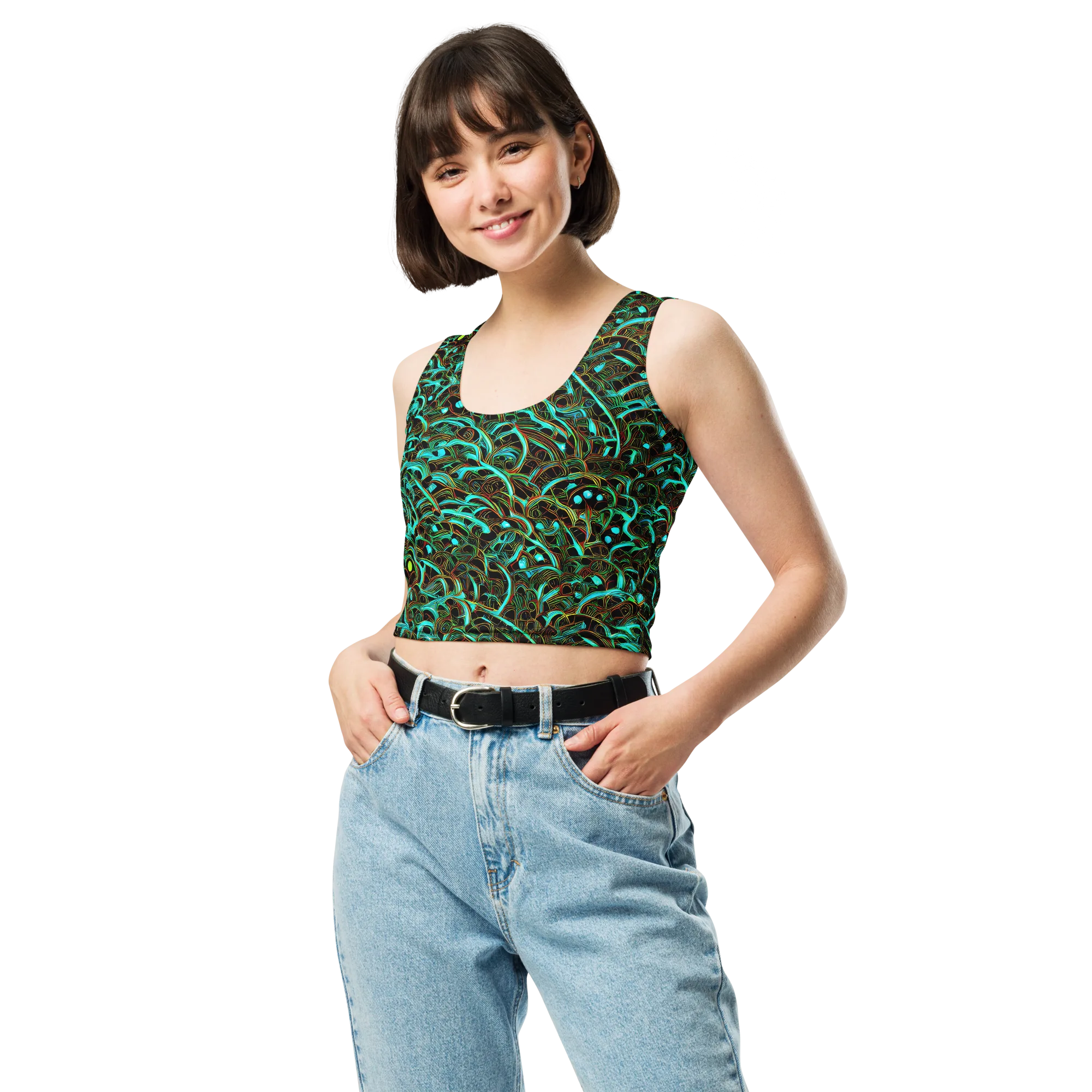 Dark Matter Drift on Crop Top — Front