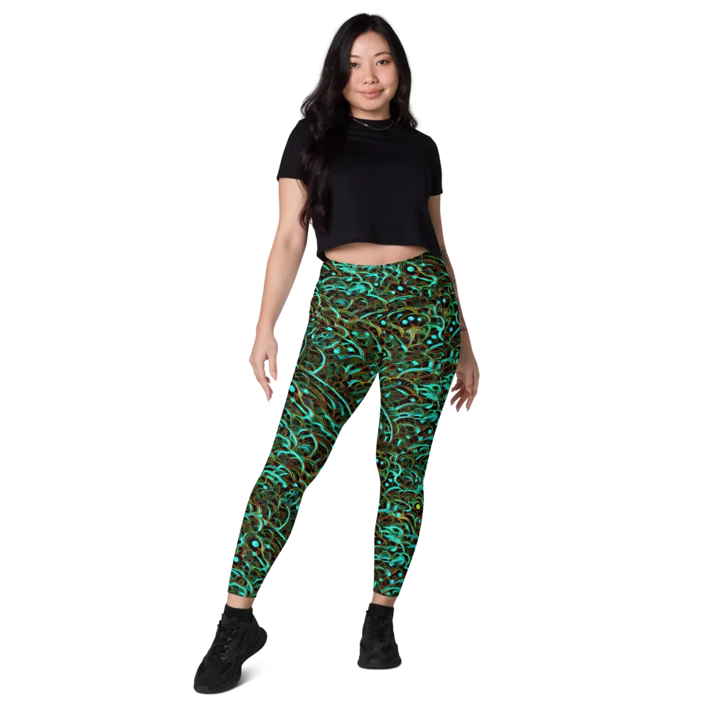 Dark Matter Drift on Leggings with Pockets — Front