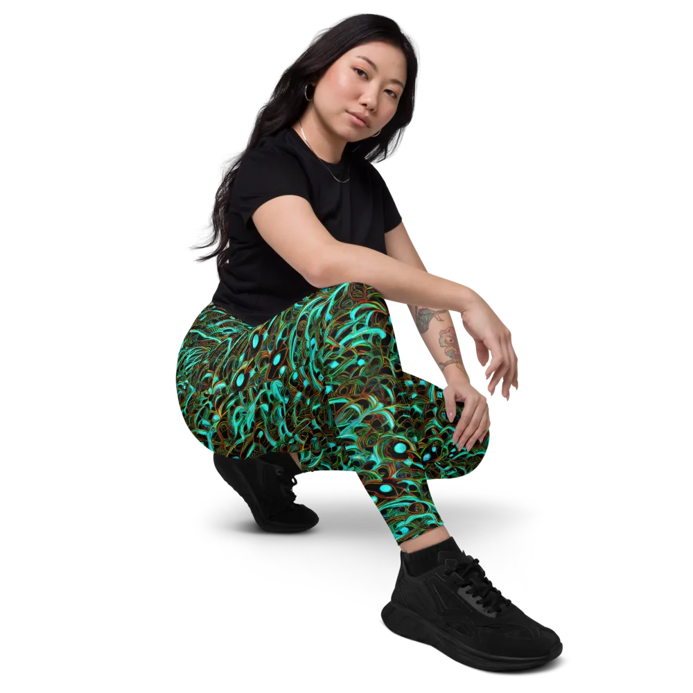 Dark Matter Drift on Leggings with Pockets — Right Front