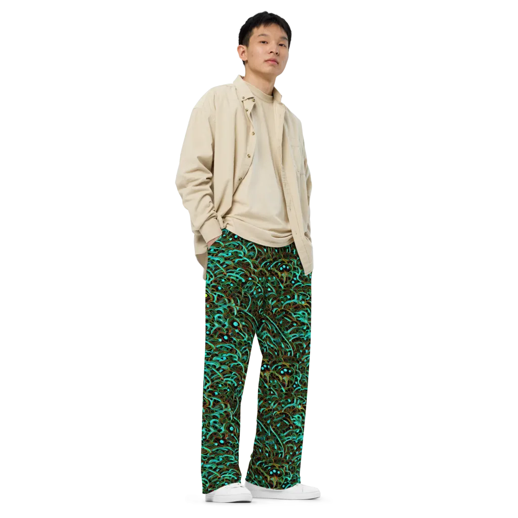 Dark Matter Drift on Wide-Leg Pants — Right Front