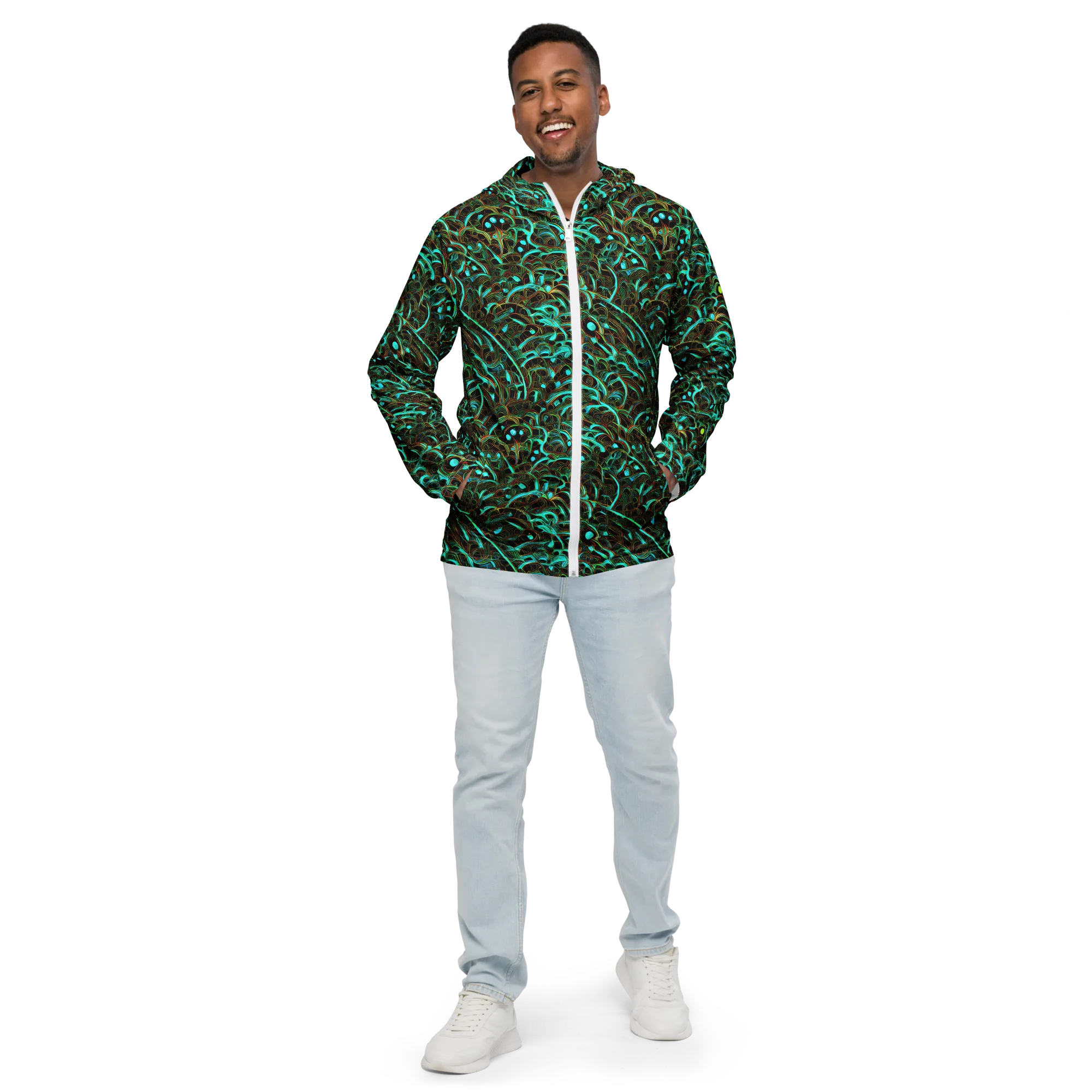 Dark Matter Drift on Men's Windbreaker — Front