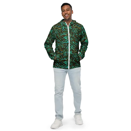 Dark Matter Drift on a Men's Windbreaker