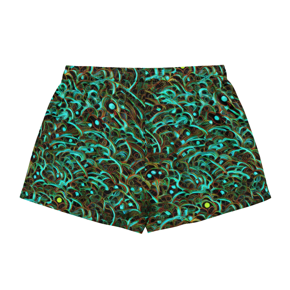 Dark Matter Drift on Women's Pajama Shorts — Back