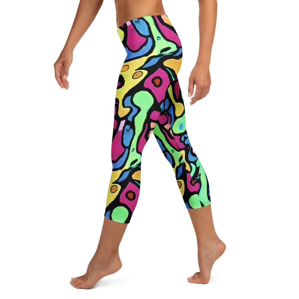 Pop Oracle on Capri Leggings — Left