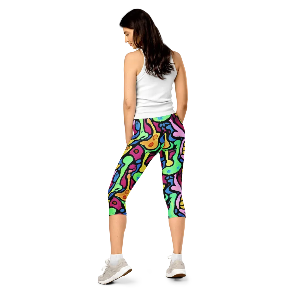 Pop Oracle on Capri Leggings — Back