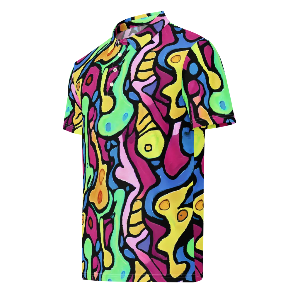 Pop Oracle on Men's Slim Fit Polo Shirt — Left Front