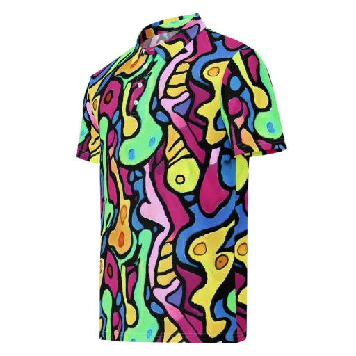 Pop Oracle on a Men's Slim Fit Polo Shirt