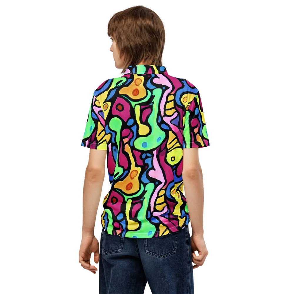 Pop Oracle on Men's Slim Fit Polo Shirt — Back